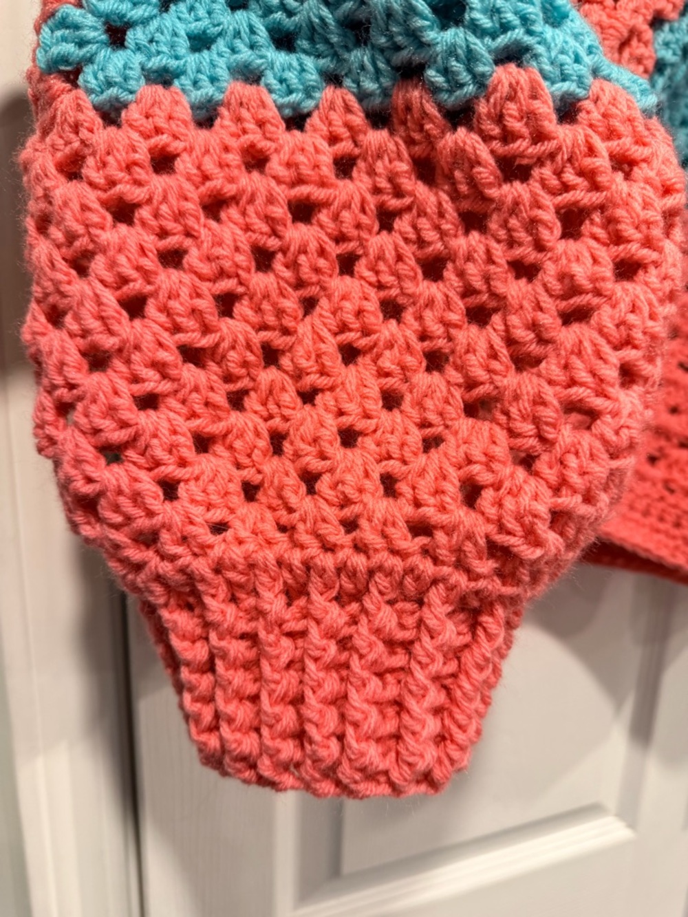 Handmade Crochet Granny Square One Size Cozy Cardigan Boho Chunky Knit Sweater - Picture 4 of 9